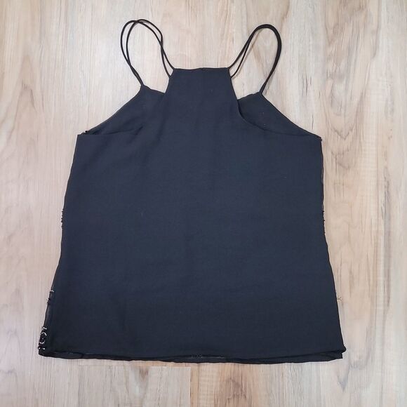 🔹️BKE Black Beaded Flowy Sleeveless Top XSmall - Picture 2 of 9